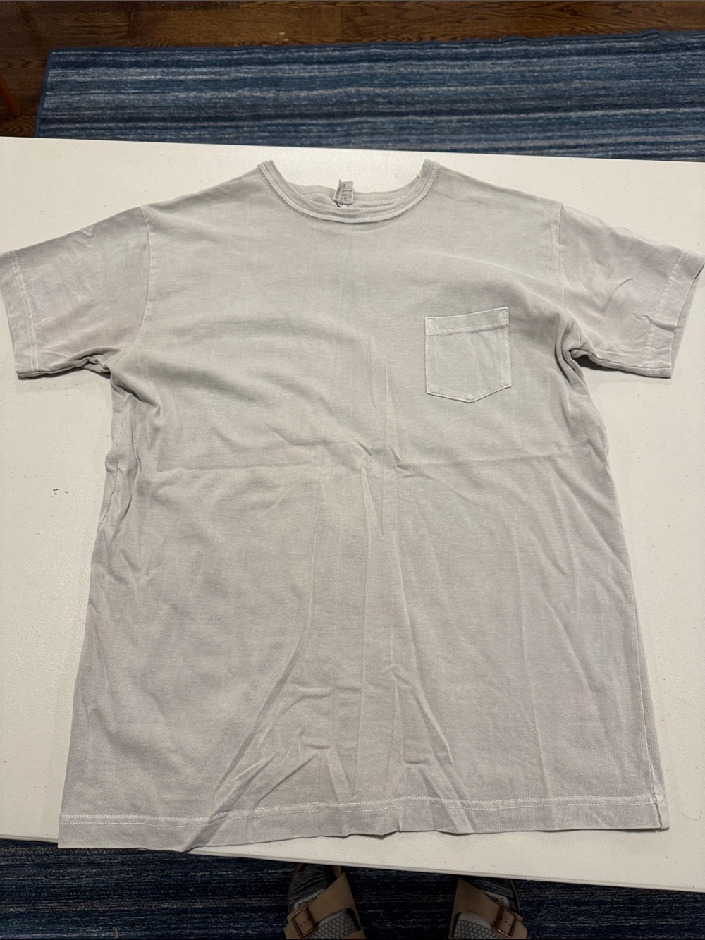 3sixteen Light Gray Short-Sleeve Pocket Tee